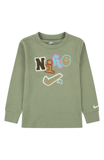 Nike Kids' Varzity Long Sleeve Graphic T-shirt In Green