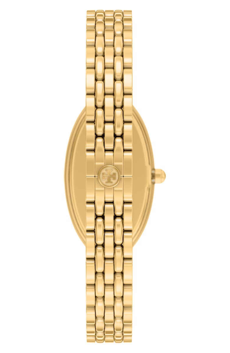 Tory Burch The Oval Elongated Bracelet Watch, 22mm x 38mm, Alternate, color, Gold