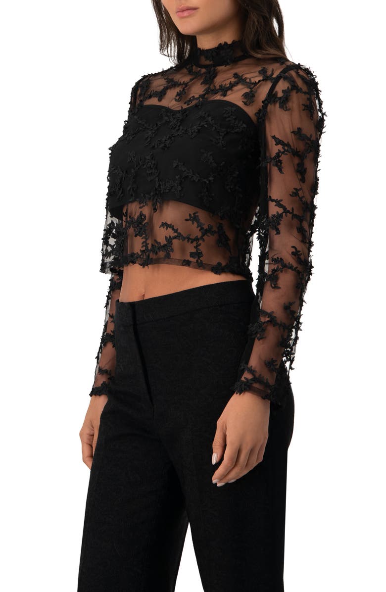 IVONNE Textured Straight Blouse, Alternate, color, Black