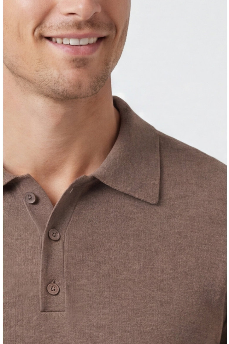 Legacy Resort Polo, Alternate, color, Mocha Heather