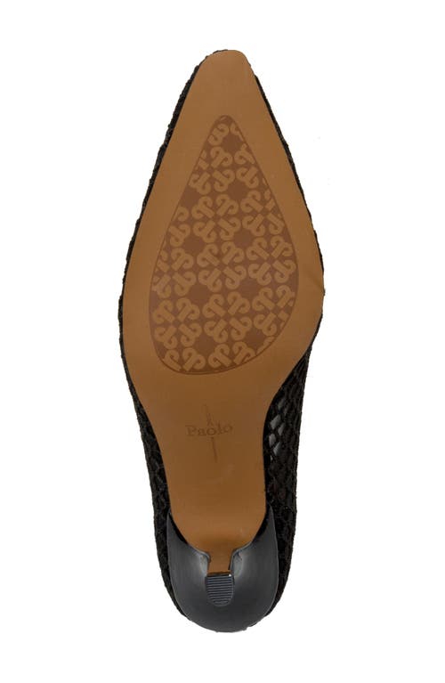 Linea Paolo Mesh Pointed Toe Pump In Black