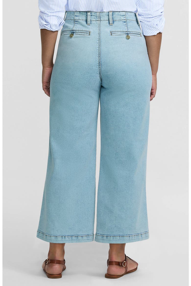 Petite Recover Denim Mid Rise Wide Leg Ankle Jeans, Alternate, color, Breeze Blue Wash