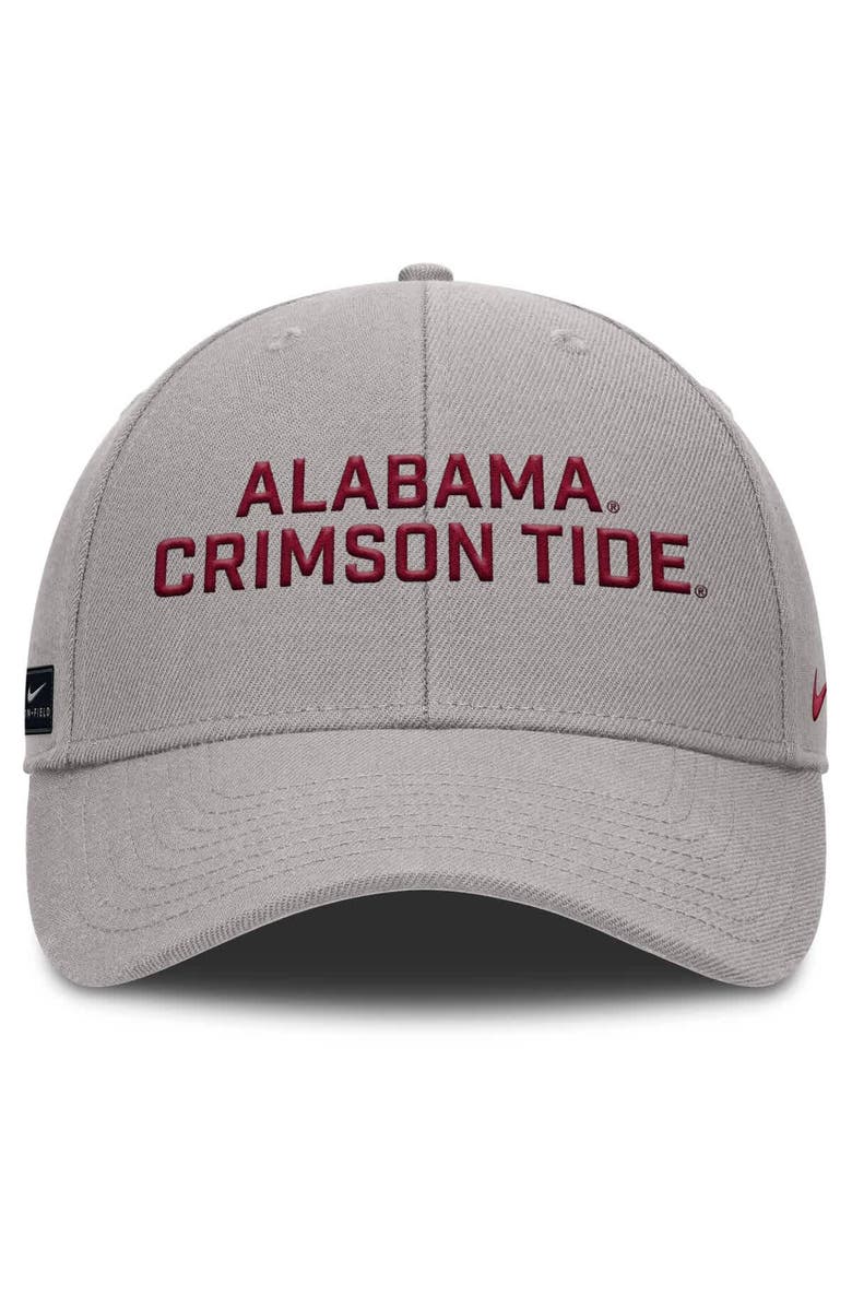 Nike Men's Nike Gray Alabama Crimson Tide Rise Practice Adjustable Hat, Alternate, color, Gray