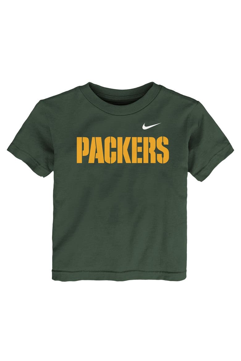 Toddler Nike  Green Green Bay Packers Wordmark T-Shirt, Main, color, Green