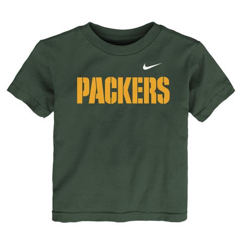 Toddler Nike  Green Green Bay Packers Wordmark T-Shirt