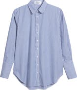SHIRTY Elodie Stripe Cotton Button-Up Shirt