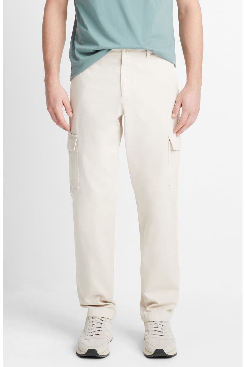 Straight Leg Garment Dyed Twill Cargo Pants, Main, color, DECO CREAM