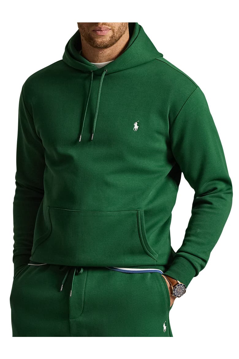 Big & Tall Double-Knit Pullover Hoodie, Main, color, NEW FOREST
