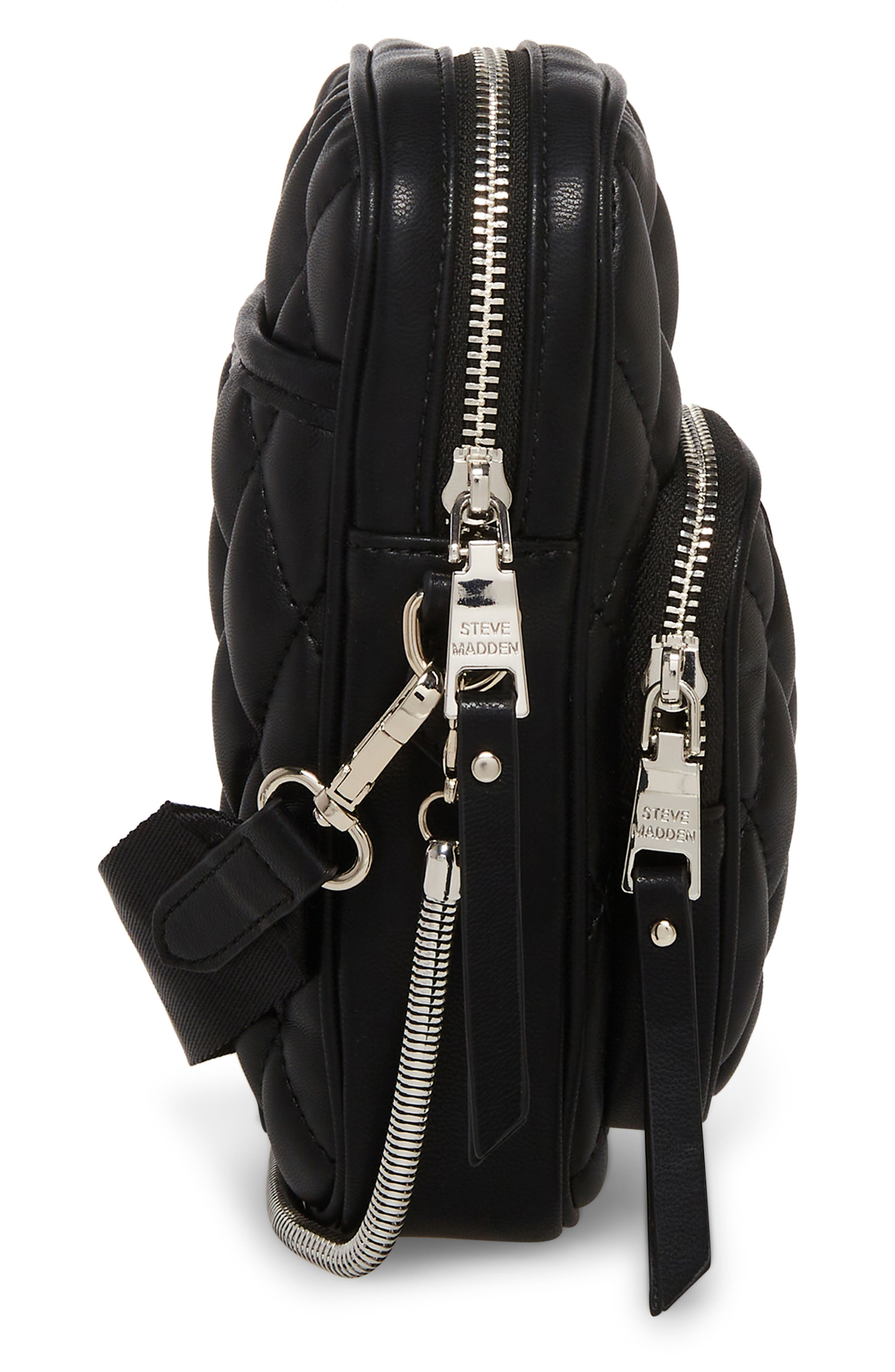 Steve Madden Calling Quilted Faux Leather Crossbody Bag, Alternate, color, 