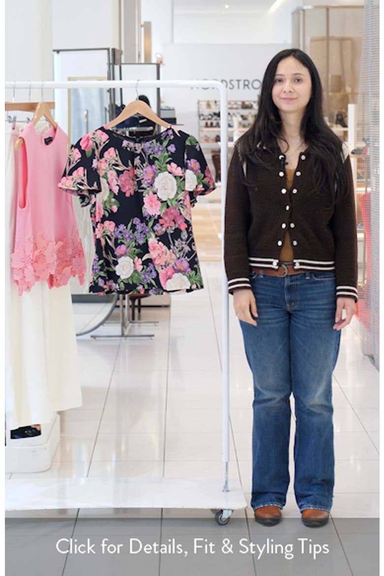 Lauren Floral Print Flutter Sleeve Top video