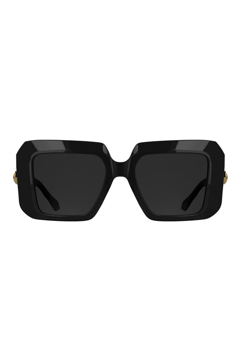 Brooke 54mm Square Sunglasses, Main, color, BLACK