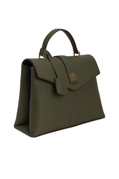 Gorski Leather Bag With Crossbody Strap In Green