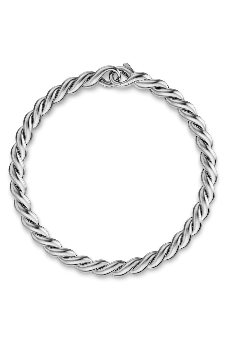 Men's Sculpted Cable Chain Bracelet, Alternate, color, SILVER