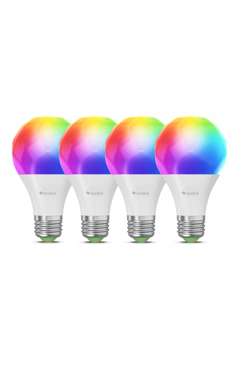 Nanoleaf Caveman Matter & Wi-Fi A19 Smart LED Light Bulb, Main, color, Multicolor