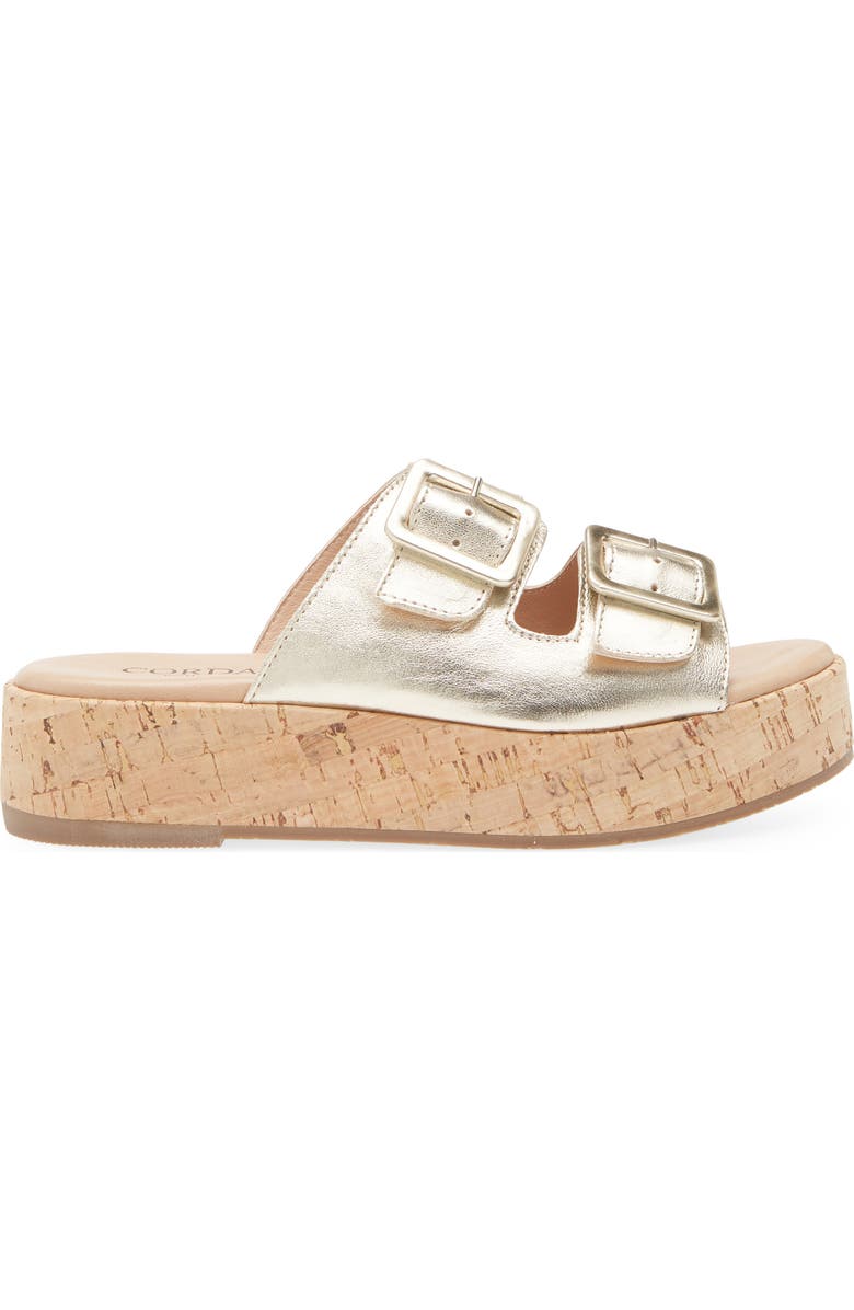 Cordani Karson Platform Slide Sandal, Alternate, color, Soft Gold