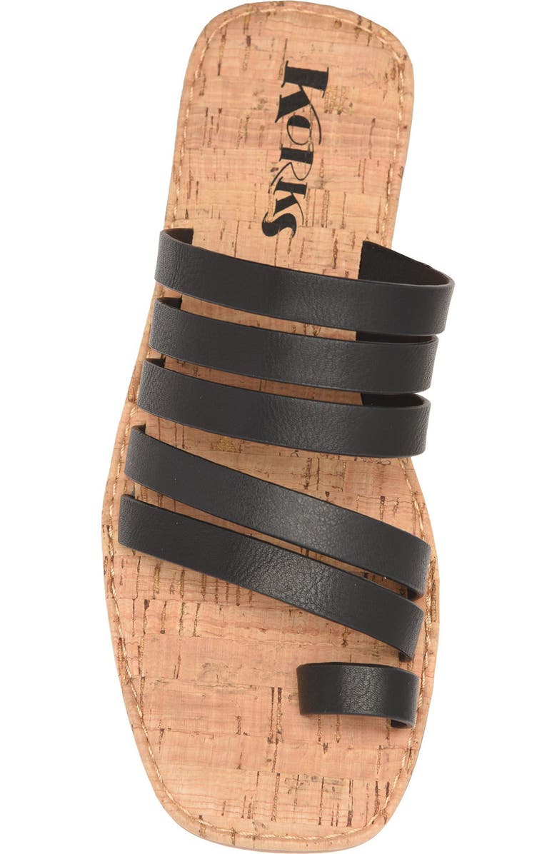 KORKS Marisol Toe Loop Slide Sandal, Alternate, color, Black