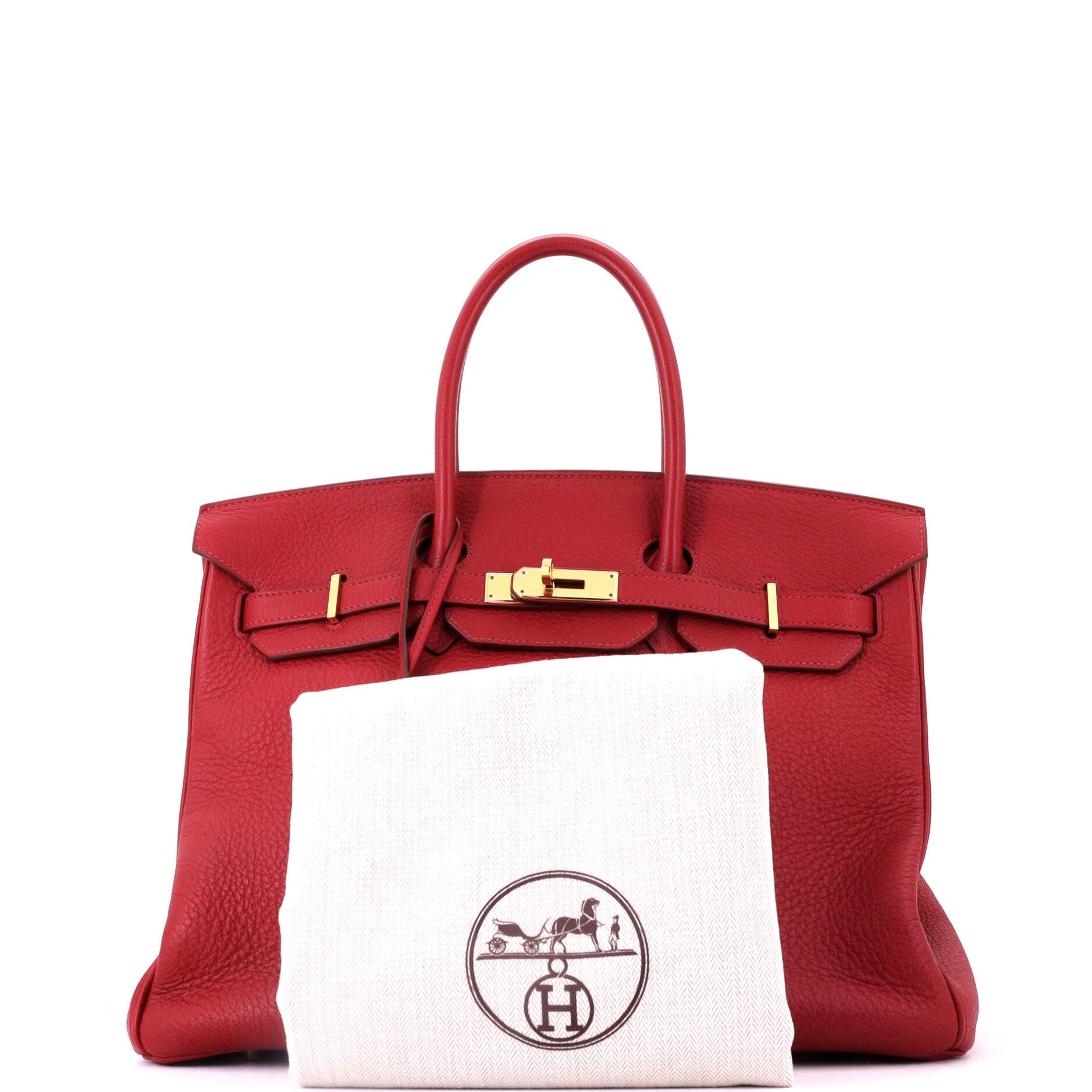 Birkin Handbag Red Clemence with Gold Hardware 35, Alternate, color, Red
