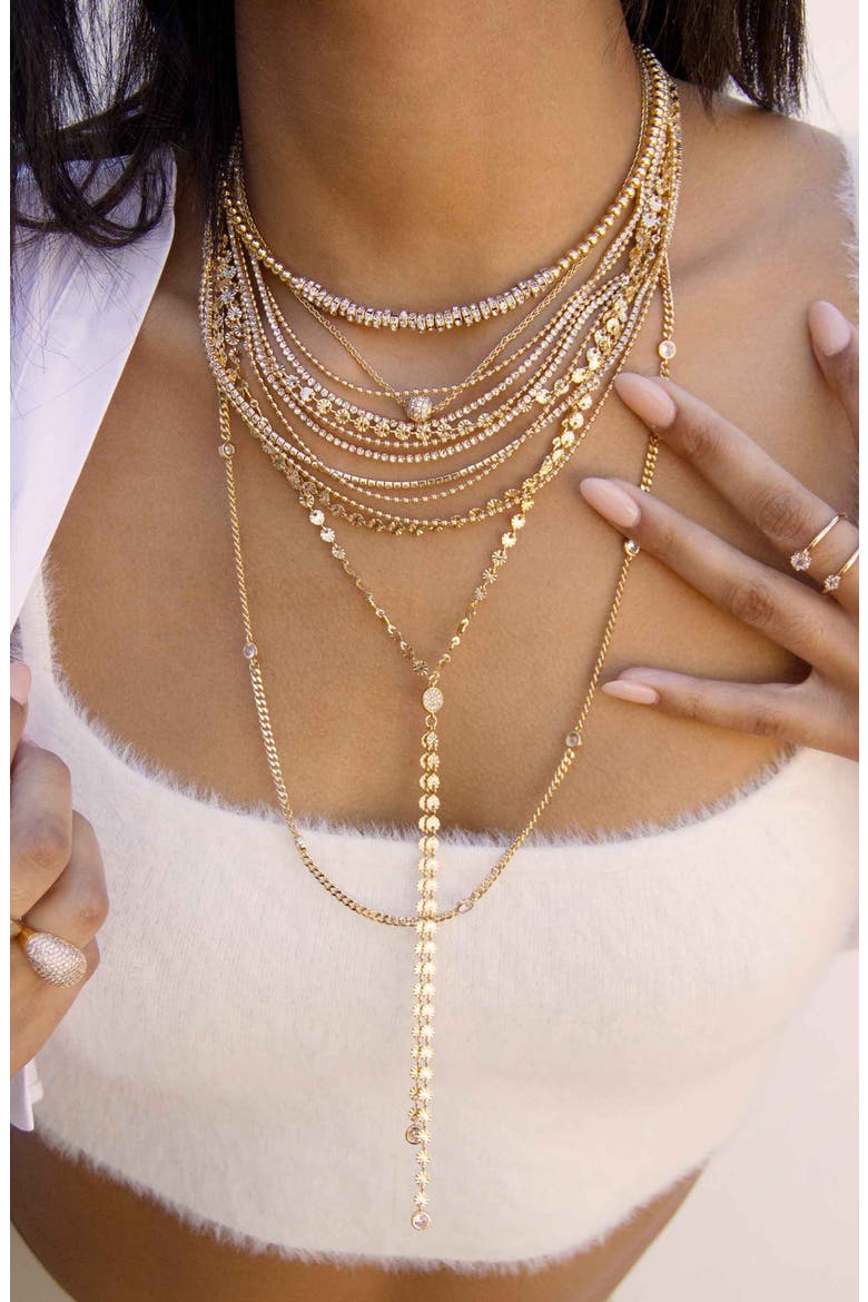 Multistrand Y-Necklace, Alternate, color, GOLD