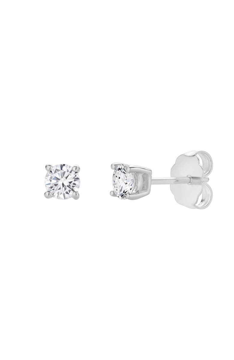 LuvMyJewelry Valeria 14K Gold Lab Grown Round Solitaire Diamond Earrings - 0.4 Ct, Alternate, color, 14K White Gold