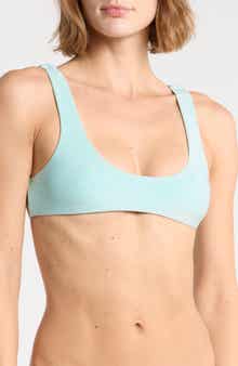 Sunny Metallic Scoop Neck Swim Top