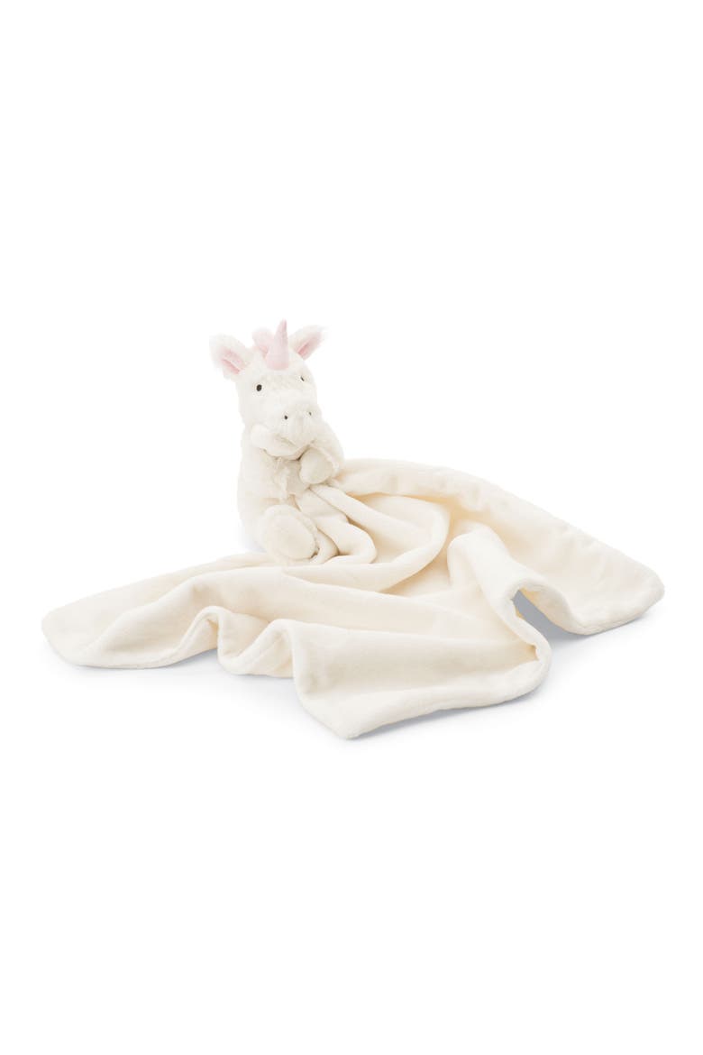 Bashful Unicorn Soother Blanket, Main, color, WHITE
