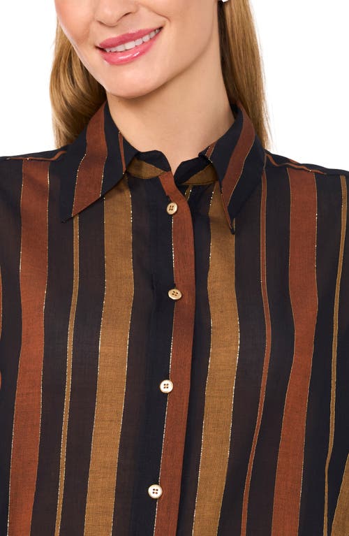 Ted Baker Stripe Oversize Button-up Shirt In Multi