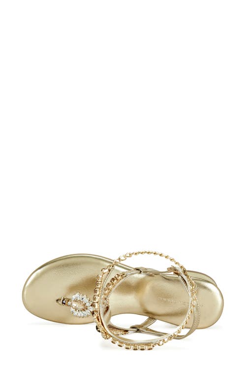 Azalea Wang Kunzite Ankle Strap Sandal In Gold