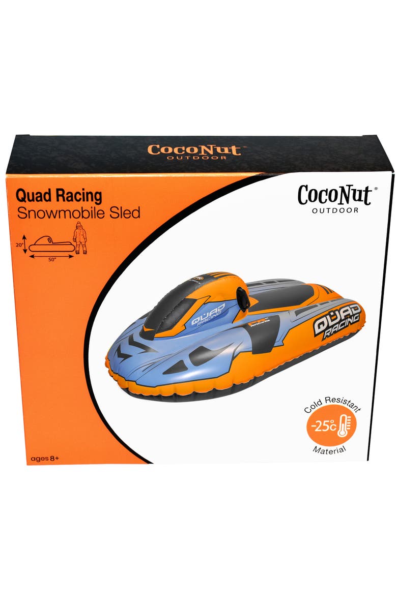Coconut Outdoor Quad Racing Snowmobile Sled, 50X20 Inches, 8+, Alternate, color, Multicolored