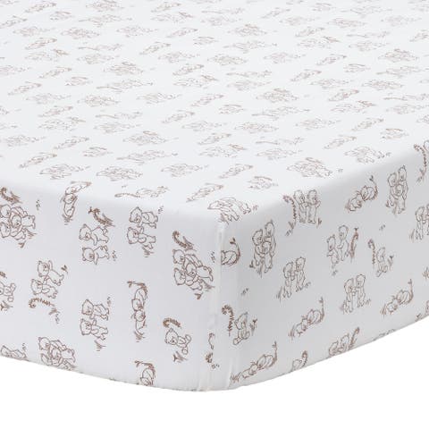 Blue Patchwork Breathable Cotton Fitted Crib/Toddler Sheet