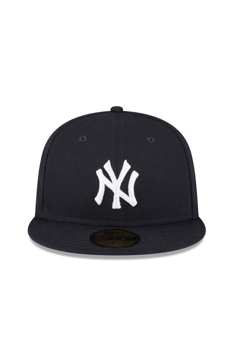 New Era Men's New Era Navy New York Yankees Throwback Authentic Collection 59FIFTY Fitted Hat, Alternate, color, 