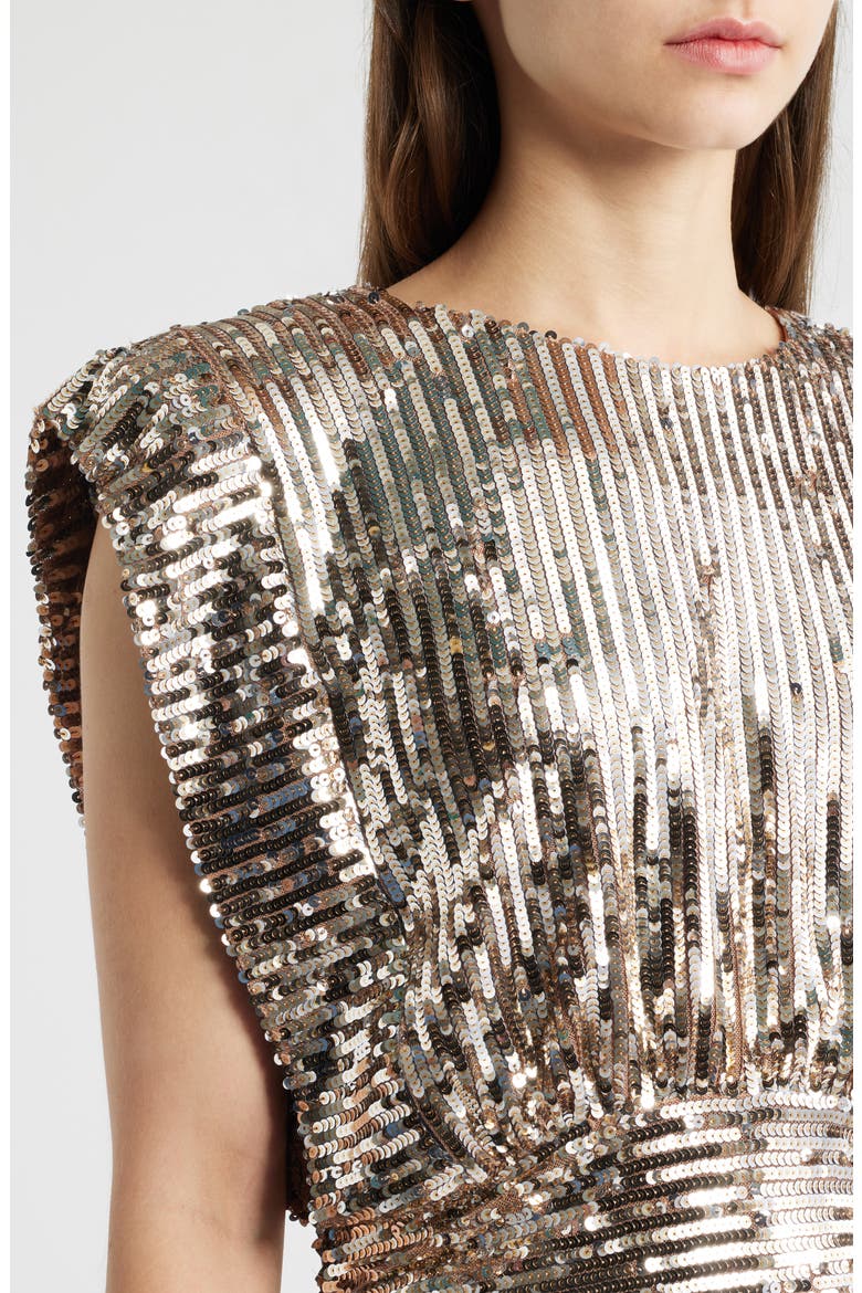Illana Sequin Crop Top, Alternate, color, ORGE