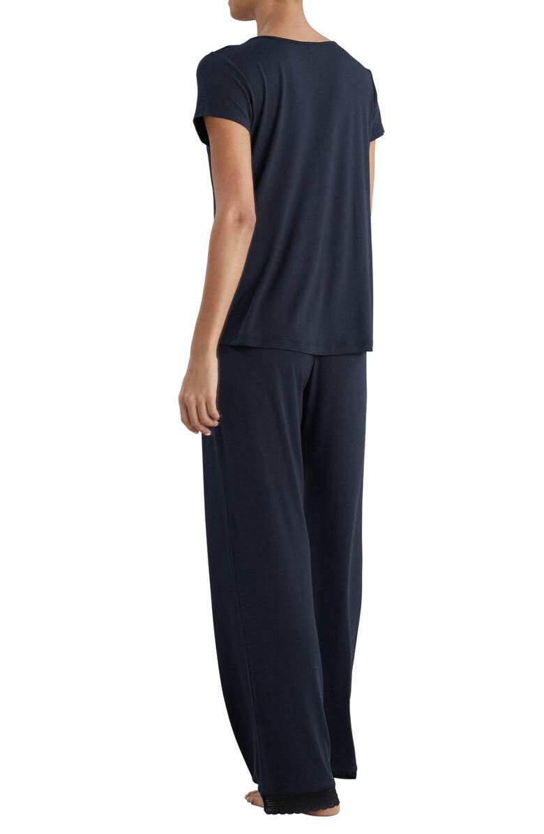 The White Company Lace Trim Knit Pajamas, Alternate, color,