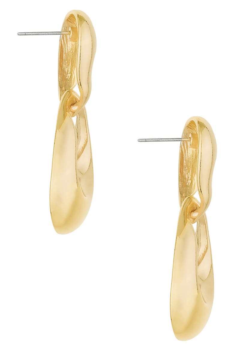 Infinity Drop Earrings, Alternate, color, GOLD
