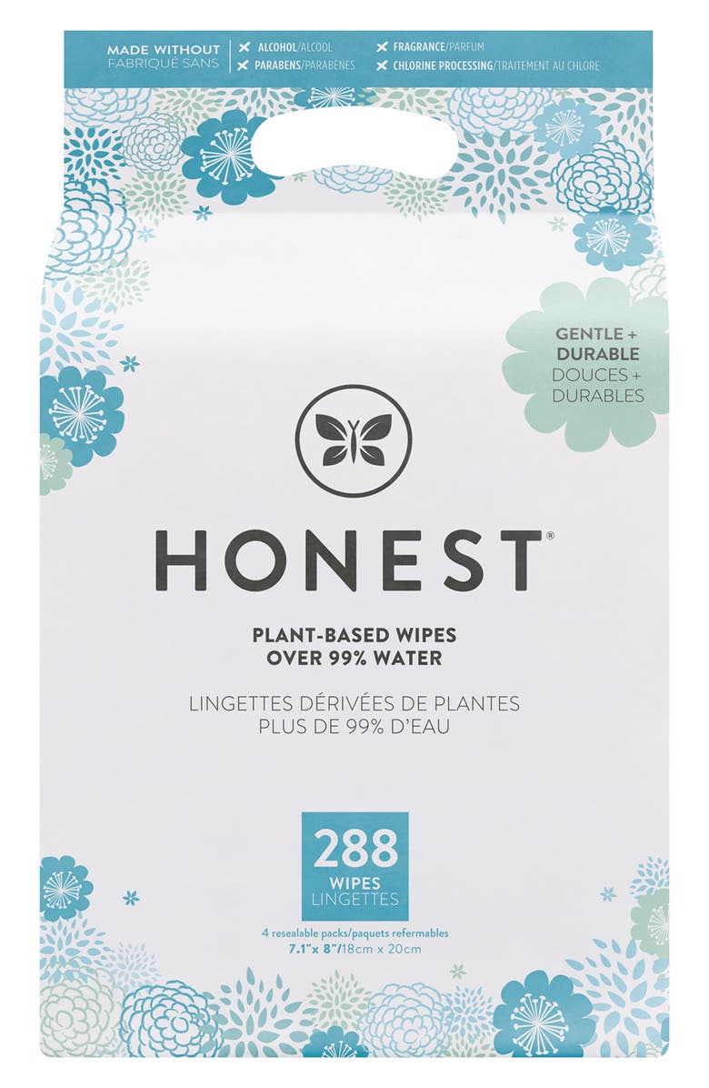 The Honest Company Cloth 4-Pack Baby Wipes, Main, color,