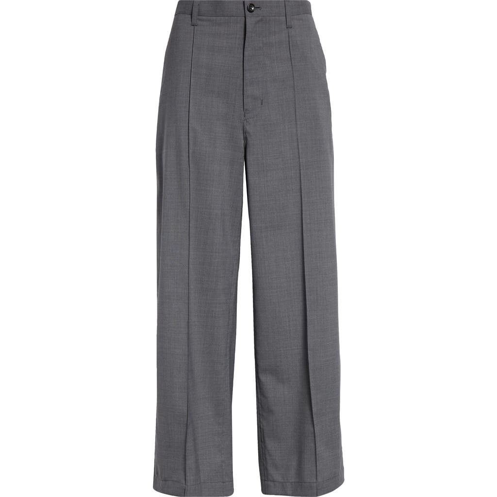 TAO COMME DES GARÇONS TAO COMME DES GARÇONS TROPICAL WOOL BLEND STRAIGHT LEG PANTS