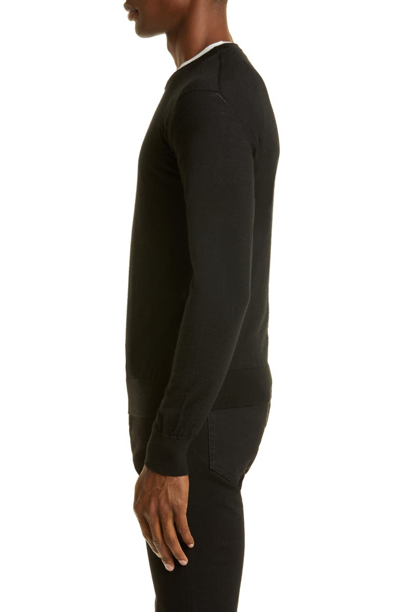 ZEGNA Men's Cashseta Cashmere & Silk Sweater, Alternate, color, Black