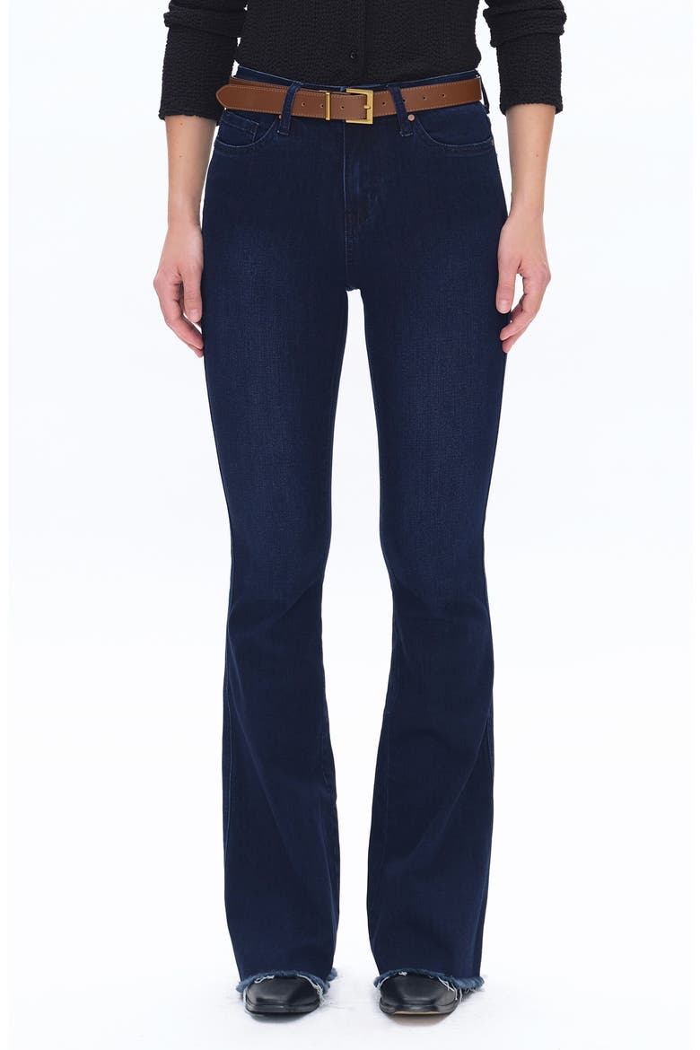 High Waist Flare Jeans, Main, color, DARK BLUE
