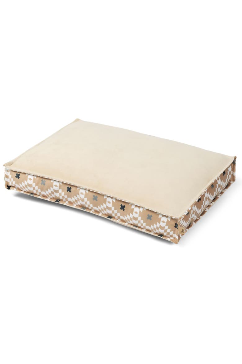 Boxy Bed Marina Sand, Small, Velvet Dog Mat, Machine Washable, Main, color, Multicolored