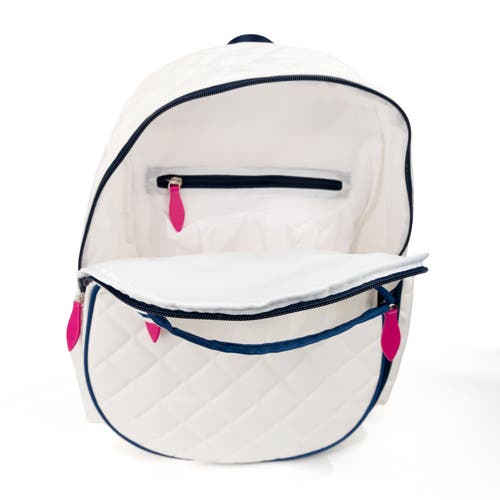Ame & Lulu Jr. Love Tennis Backpack In White