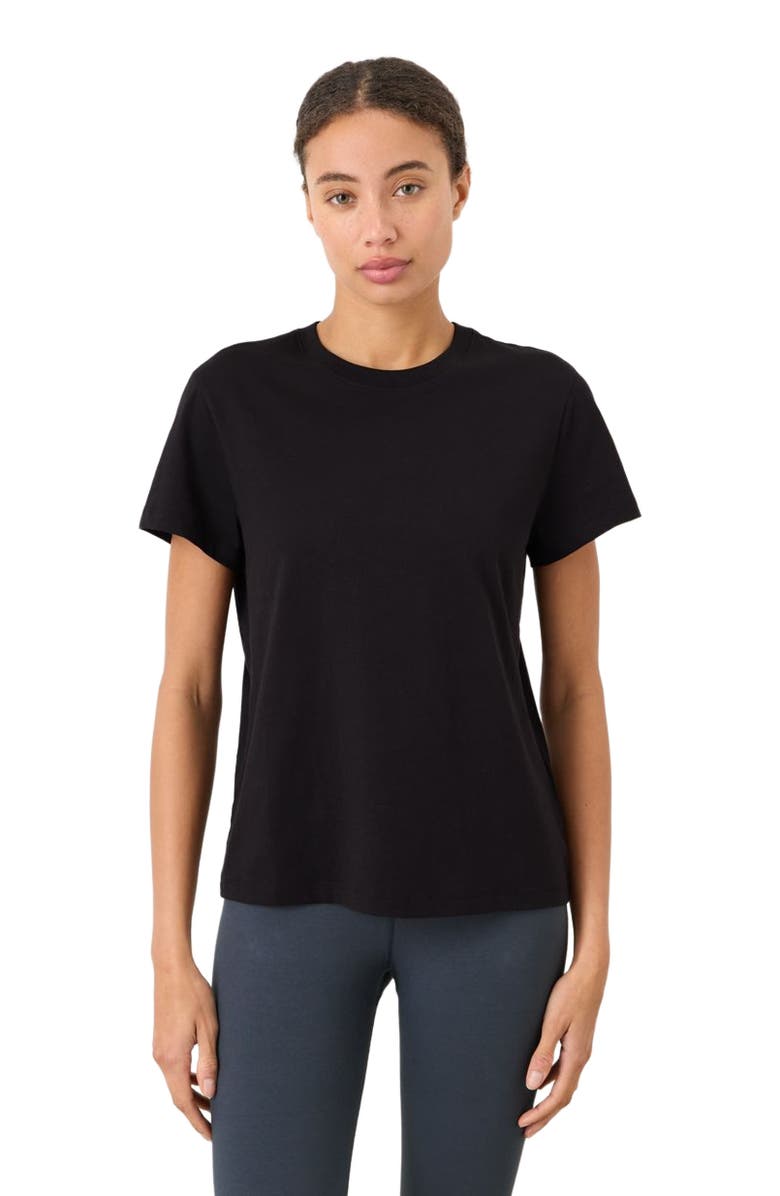 Pact Organic Cotton Women's Softspun Essential Crewneck Tee, Main, color, Black