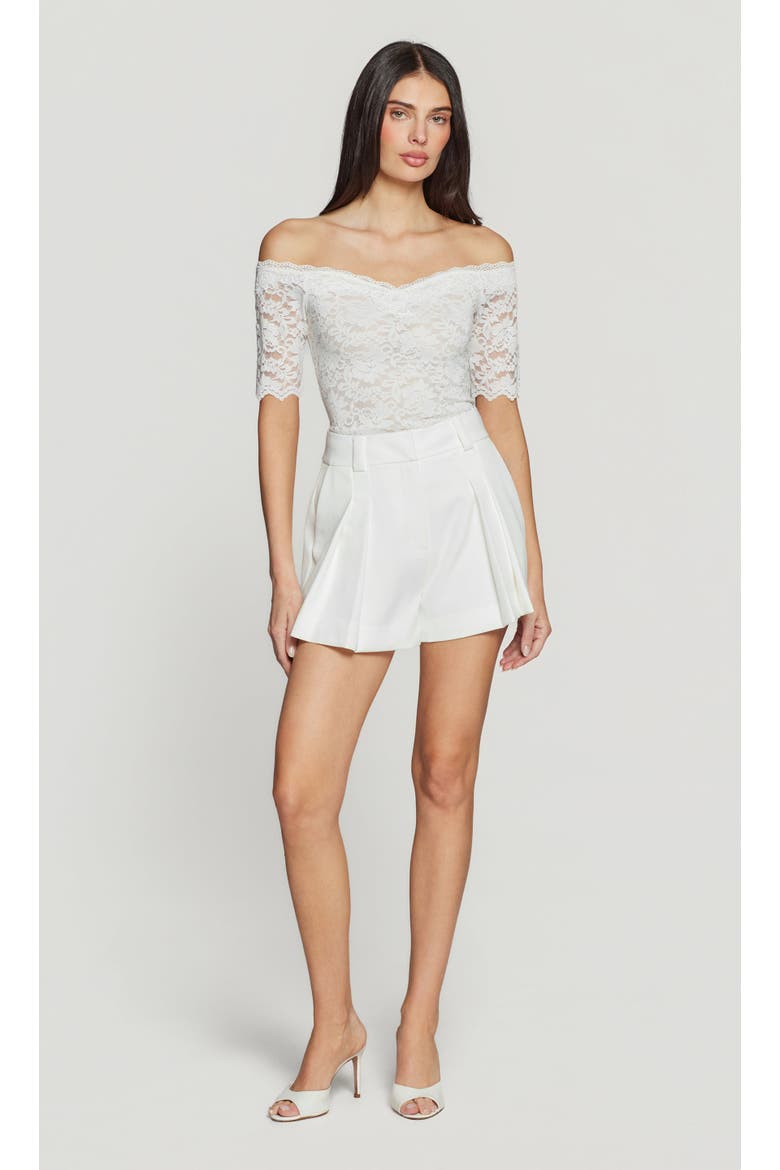 Virgo Lace Combo Skirt, Alternate, color, White