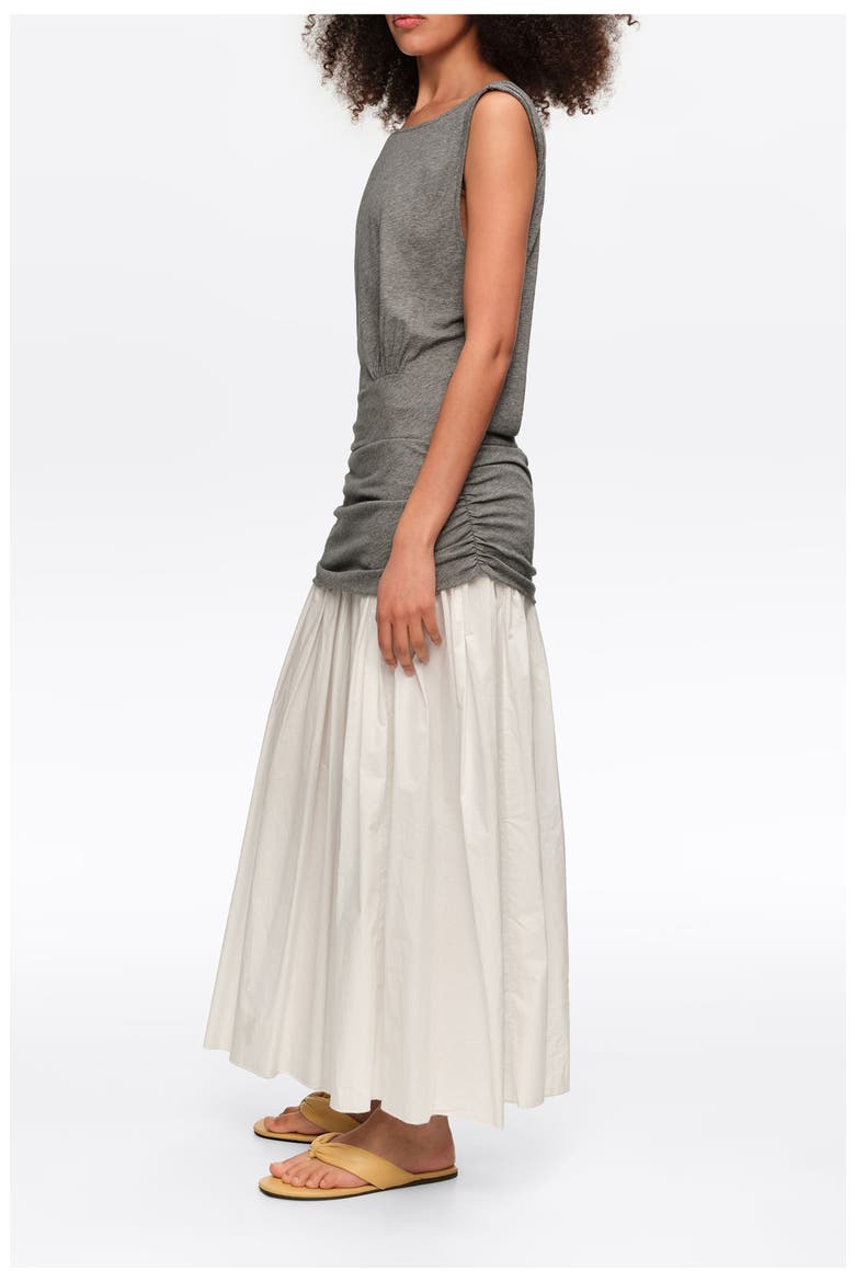 Two-Tone Melange Gray Sleeveless Dress, Alternate, color, GREY