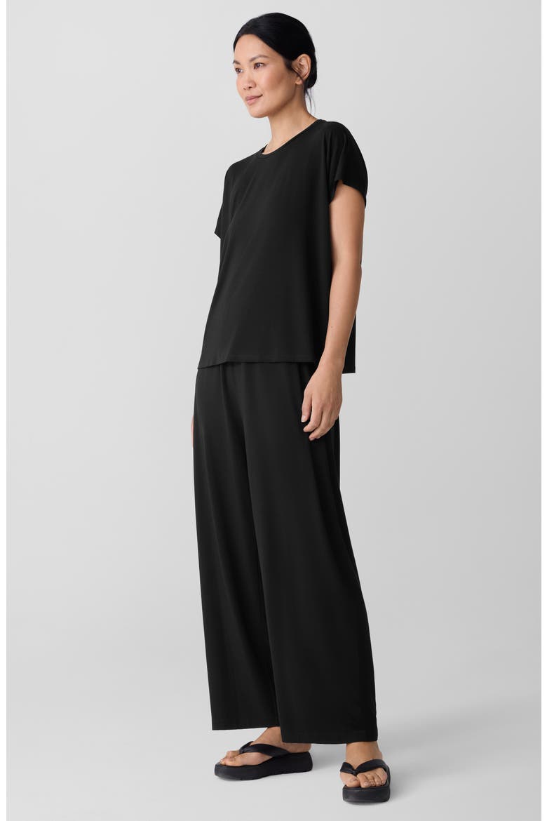 Crewneck Wedge Top, Alternate, color, BLACK
