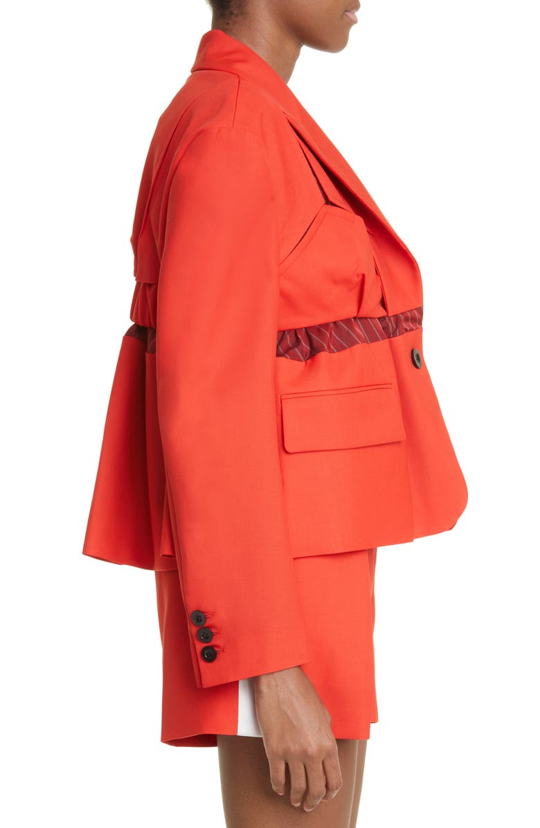 Sacai Hybrid Suiting Jacket, Alternate, color,