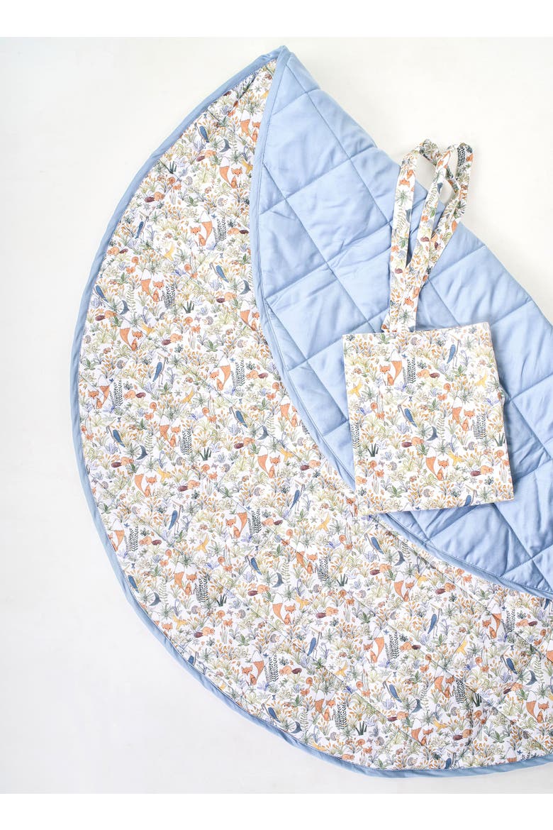 Foxy Forest Play Mat and Tote, Main, color, White
