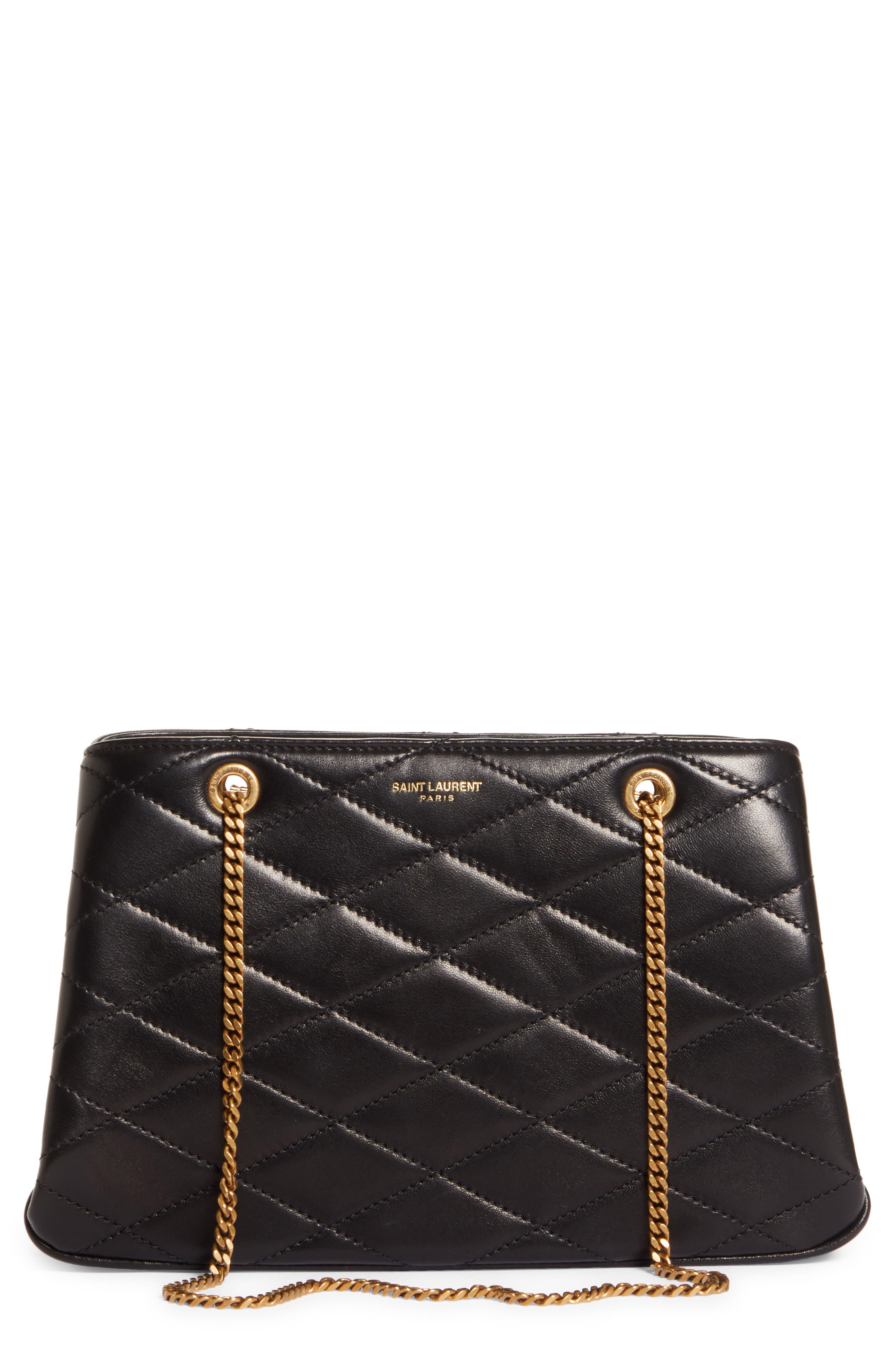 Saint Laurent Medium Melody Quilted Lambskin Bag, Main, color, 