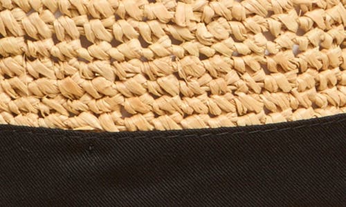 Scala Breton Raffia Curved Brim Sun Hat
