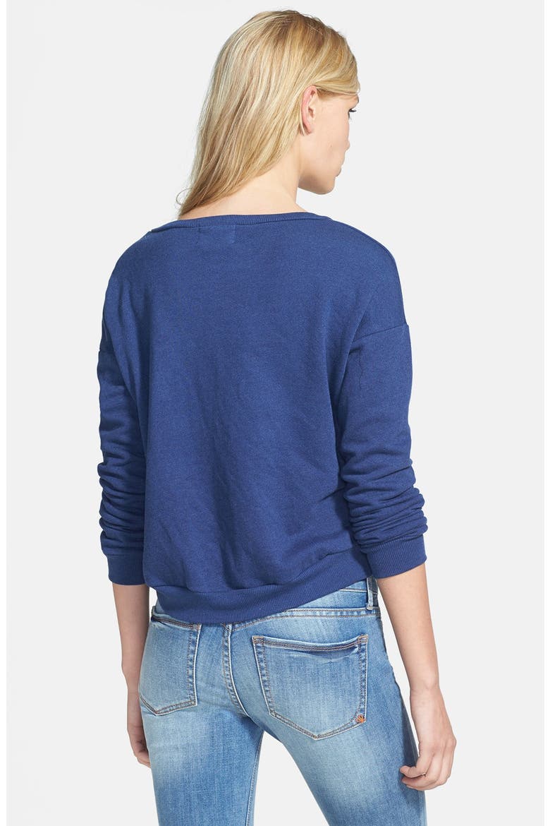 'Darling' Boatneck Knit Sweatshirt, Alternate, color, NAVY