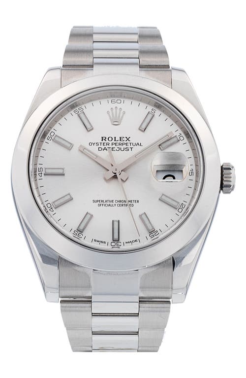 Watchfinder & Co. Rolex Preowned Datejust 41 Bracelet Watch, 41mm in Silver 