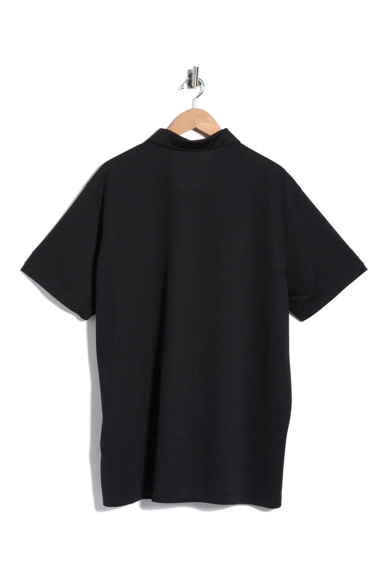 Solid Pique Polo, Alternate, color, BLACK/ WHITE
